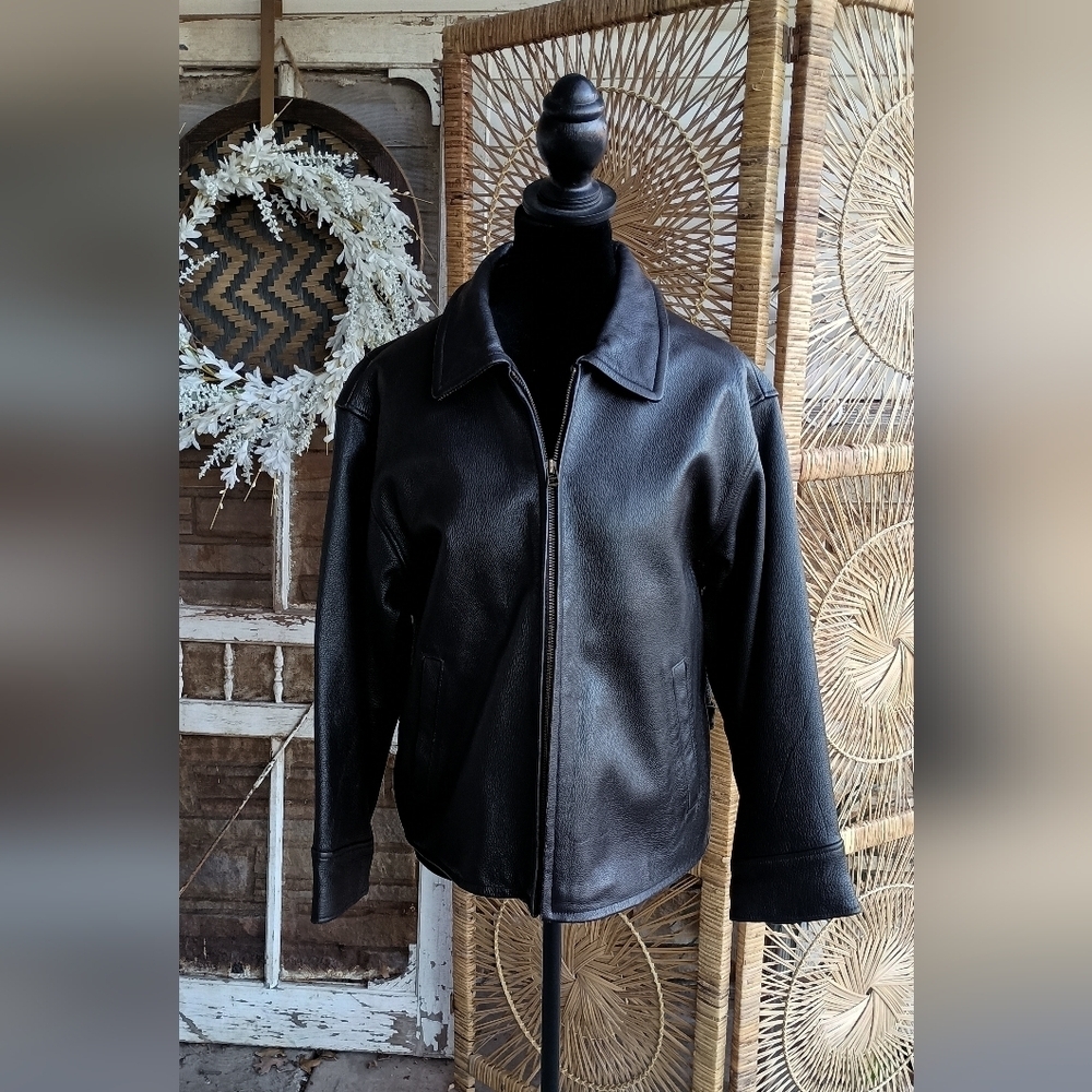 Vintage Eddie Bauer Women's Dark Brown Leather Jacket_Small Petite
